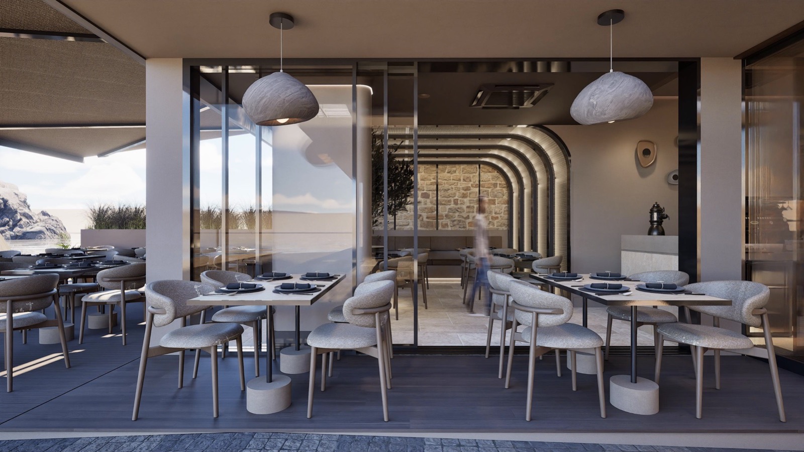 Megkas glass seating